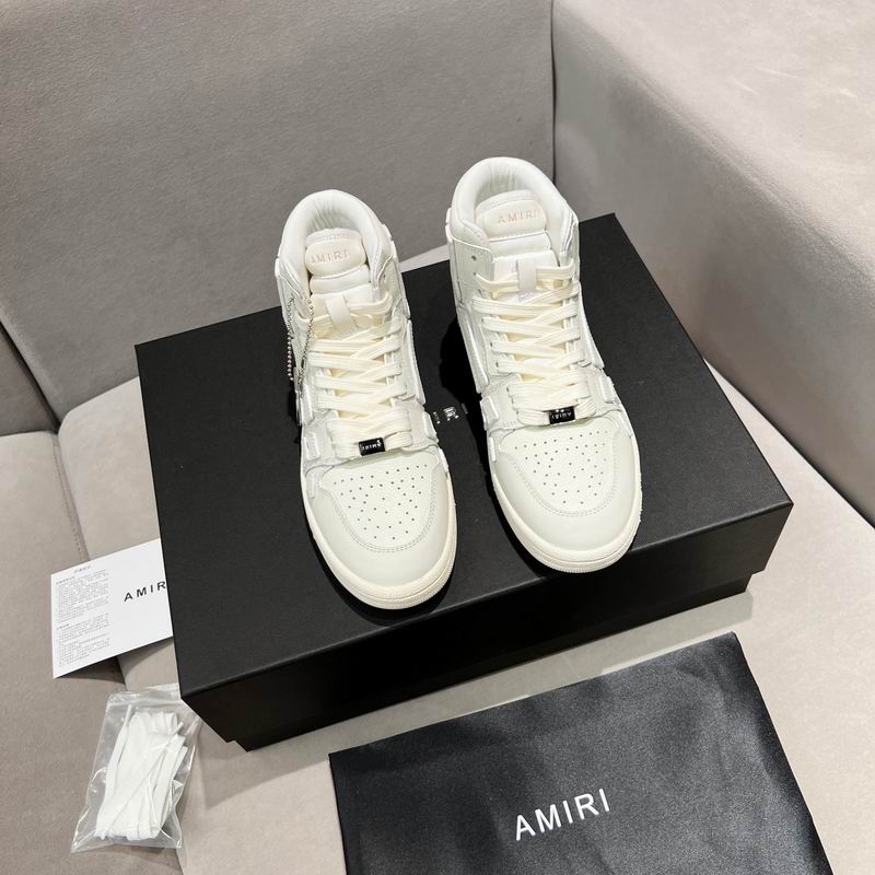 AMIRI White High-Top Sneakers with Silver-Tone Details