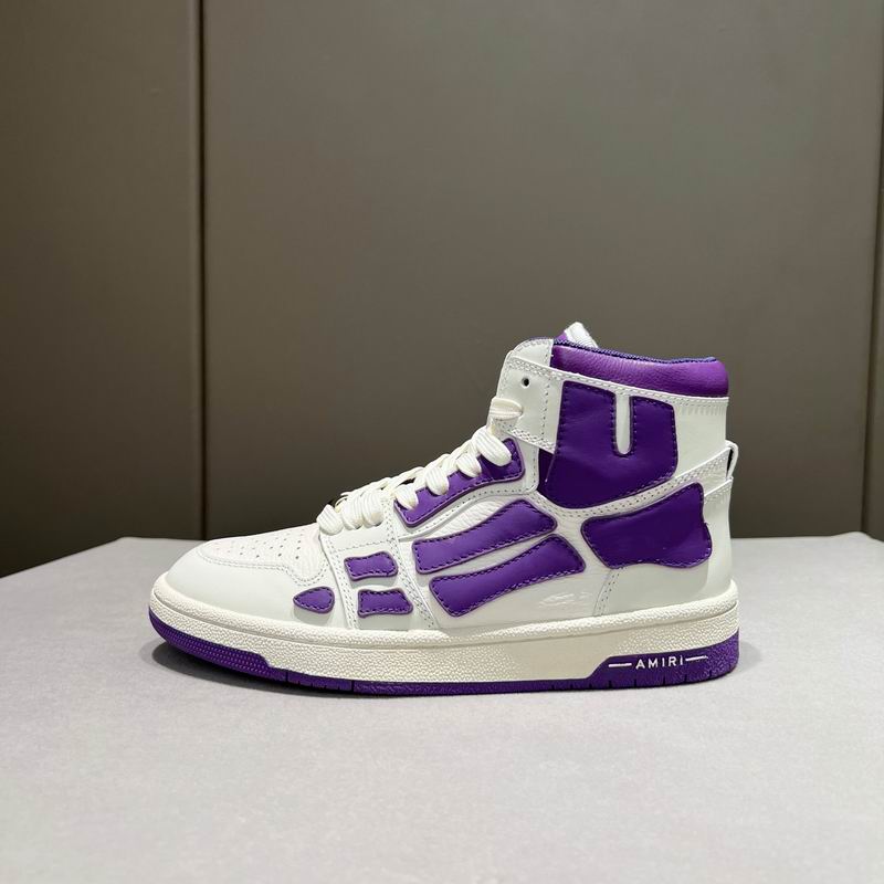 AMIRI Purple & White High-Top Sneakers