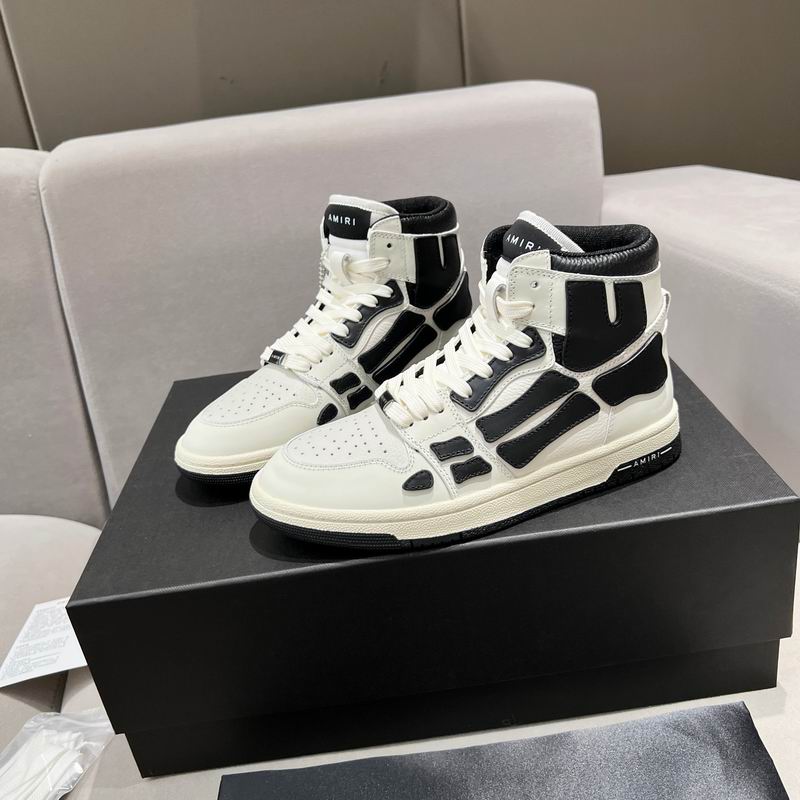 AMIRI Black & White High-Top Sneakers