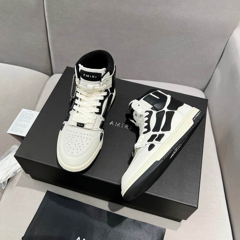 AMIRI Black & White High-Top Sneakers