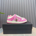 AMIRI Pink & White Skeleton Low-Top Sneakers