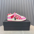 AMIRI Pink, White & Red Skeleton Low-Top Sneakers