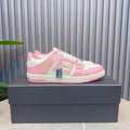 AMIRI Pink, White & Peach Skeleton Low-Top Sneakers
