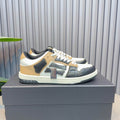 AMIRI Tan, White & Black Skeleton Low-Top Sneakers