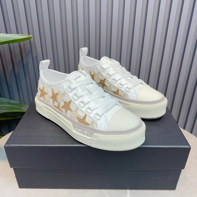 AMIRI White & Tan Star Low-Top Sneakers