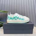 AMIRI White & Turquoise Star Low-Top Sneakers