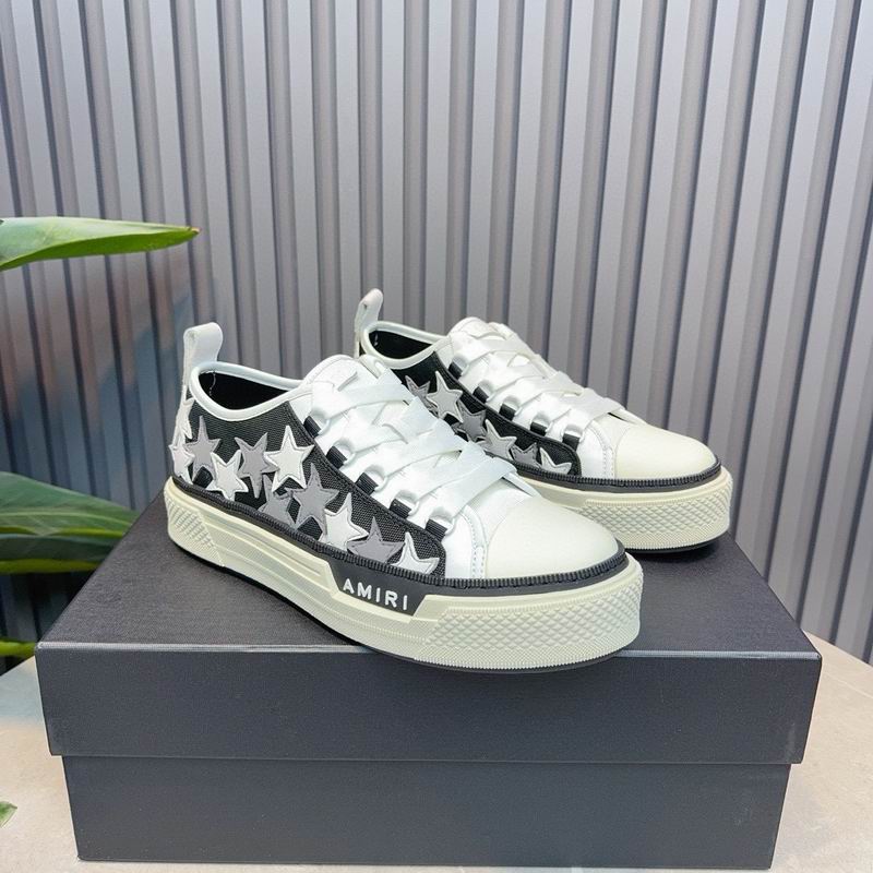 AMIRI Black & White Star Low-Top Sneakers