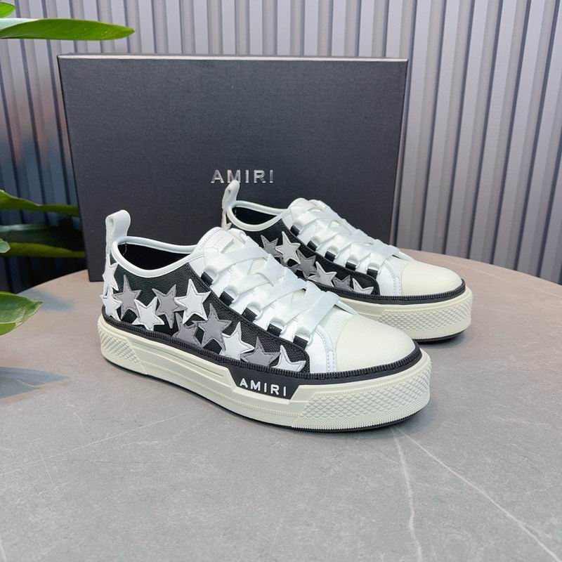 AMIRI Black & White Star Low-Top Sneakers
