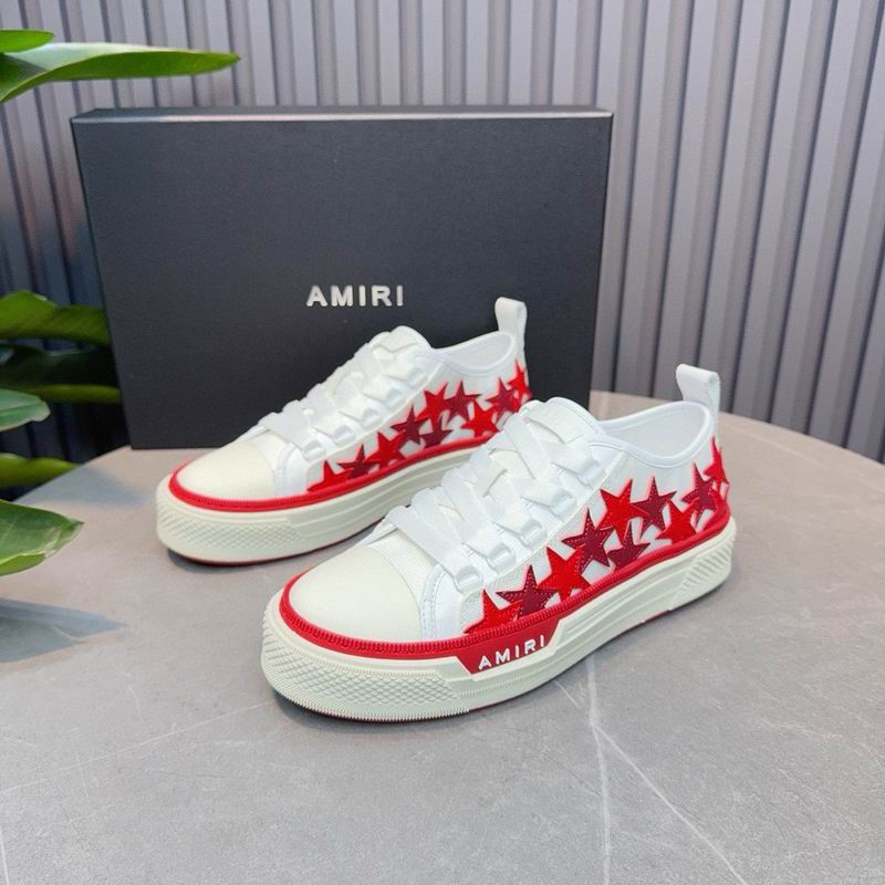 AMIRI White & Red Star Low-Top Sneakers