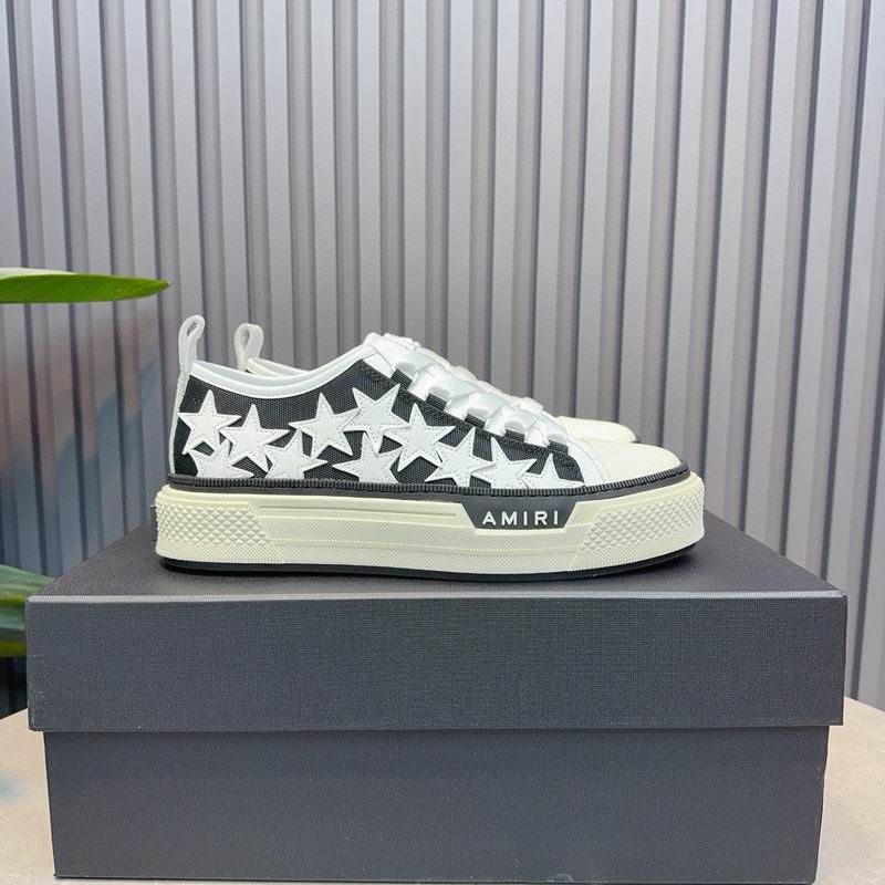 AMIRI Black Low-Top Sneakers with White Stars