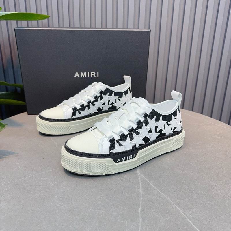 AMIRI Black Low-Top Sneakers with White Stars