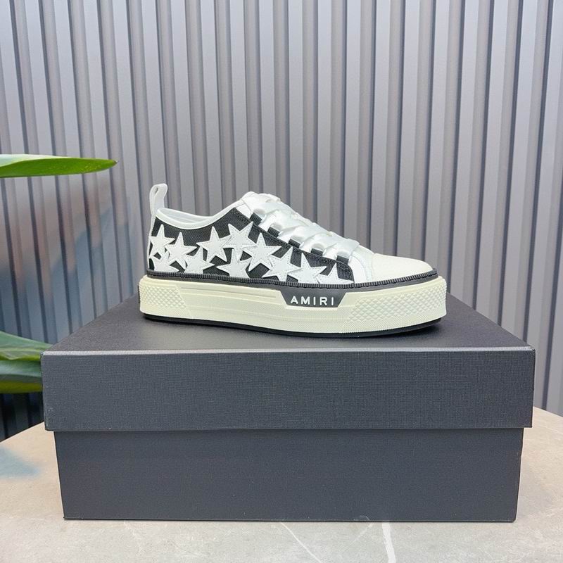 AMIRI Black Low-Top Sneakers with White Stars