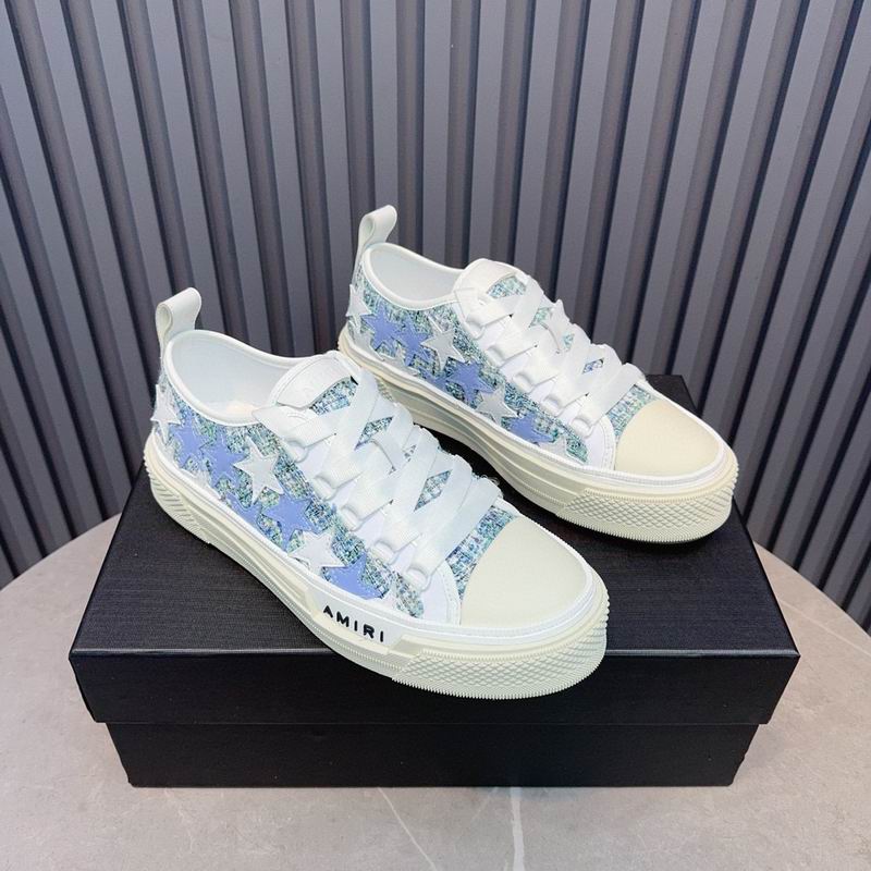 AMIRI Blue & White Star Low-Top Sneakers