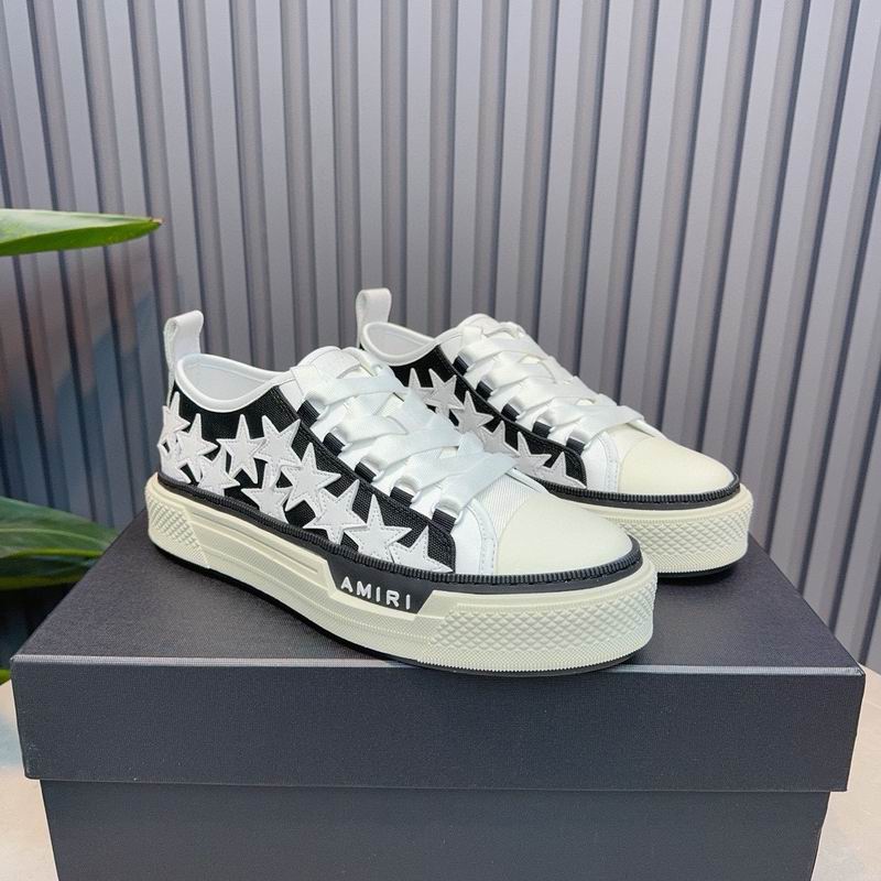 AMIRI Black Low-Top Sneakers with White Stars