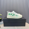 AMIRI White & Green Star Low-Top Sneakers