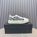 AMIRI Black & White Leopard-Print Low-Top Sneakers