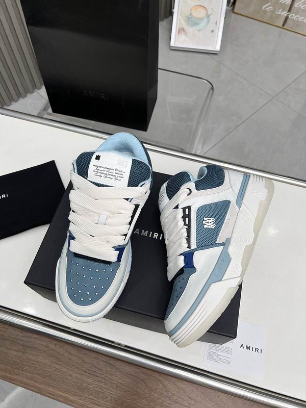 AMIRI Blue & White Chunky Low-Top Sneakers