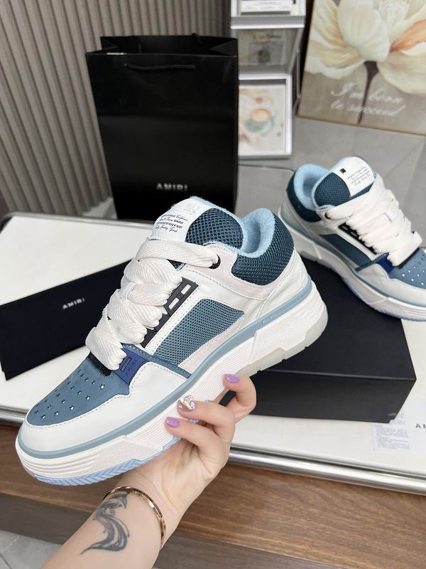 AMIRI Blue & White Chunky Low-Top Sneakers