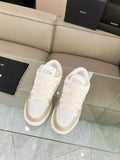 AMIRI White & Gold Shimmer Low-Top Sneakers