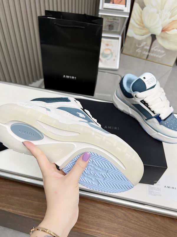 AMIRI Blue & White Chunky Low-Top Sneakers