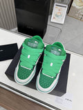 AMIRI Green & White Chunky Low-Top Sneakers