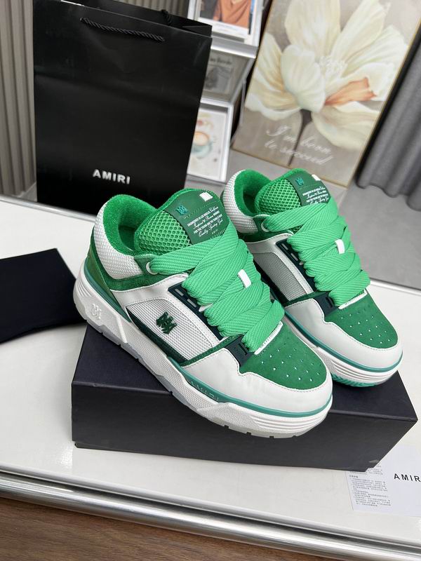 AMIRI Green & White Chunky Low-Top Sneakers
