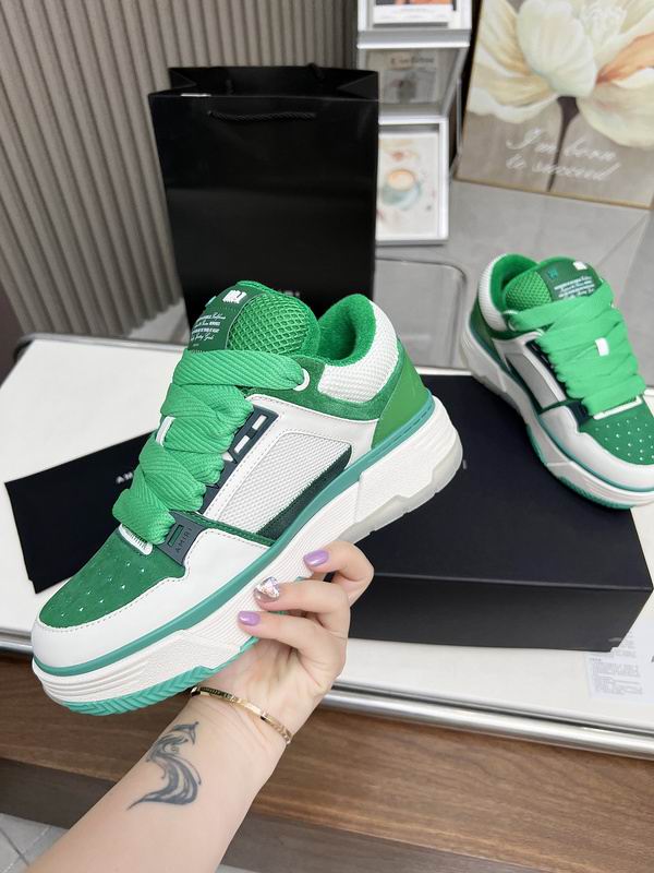 AMIRI Green & White Chunky Low-Top Sneakers
