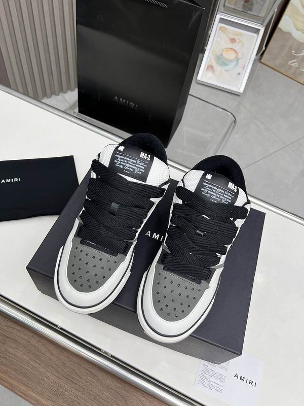 AMIRI Black, White & Grey Chunky Low-Top Sneakers