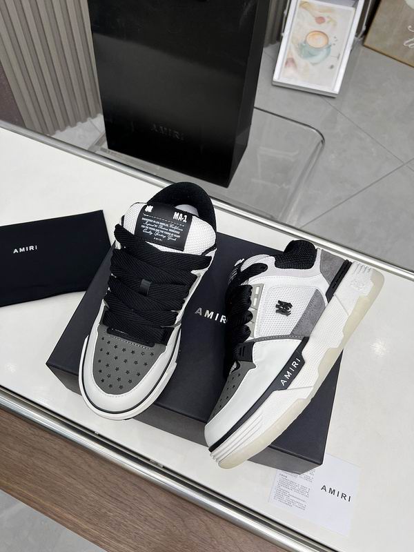 AMIRI Black, White & Grey Chunky Low-Top Sneakers
