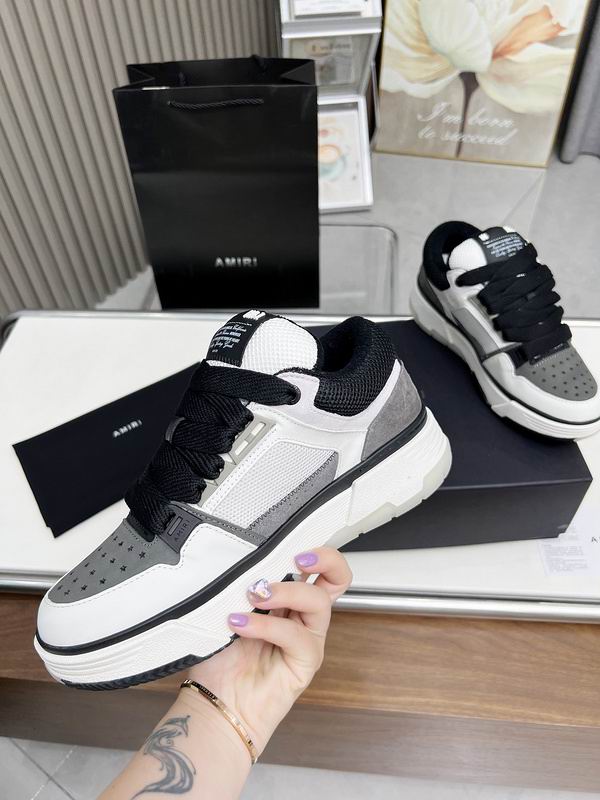 AMIRI Black, White & Grey Chunky Low-Top Sneakers