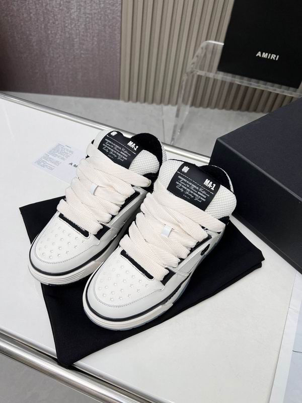 AMIRI White & Black Chunky Sneakers with White Laces