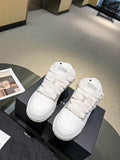AMIRI White & Light Grey Chunky Sneakers with White Laces