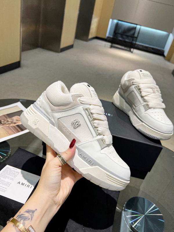 AMIRI White & Light Grey Chunky Sneakers with White Laces