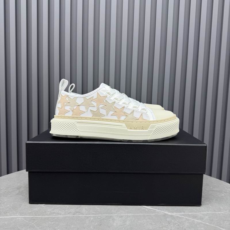 AMIRI White & Cream Low-Top Sneakers with Star Details