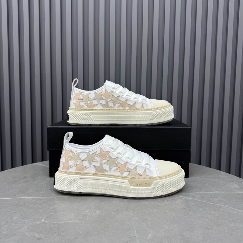 AMIRI White & Cream Low-Top Sneakers with Star Details