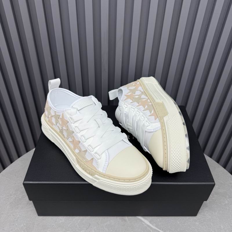 AMIRI White & Cream Low-Top Sneakers with Star Details