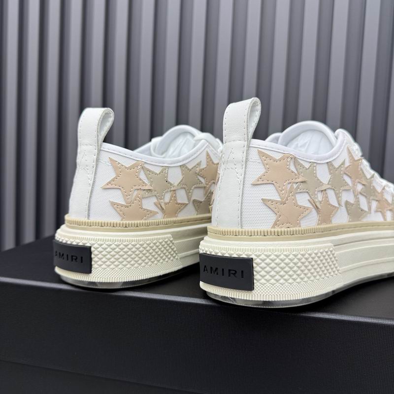 AMIRI White & Cream Low-Top Sneakers with Star Details