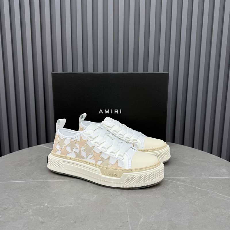 AMIRI White & Cream Low-Top Sneakers with Star Details