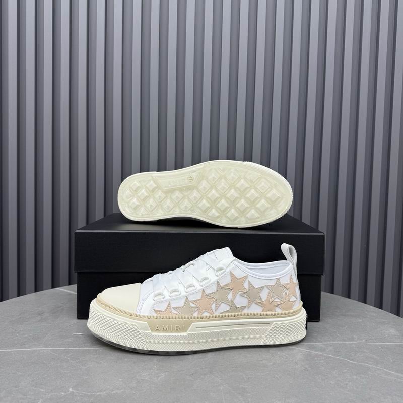 AMIRI White & Cream Low-Top Sneakers with Star Details