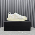 AMIRI White & Cream Low-Top Sneakers with Shimmering Stars