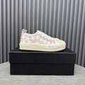 AMIRI Pink & White Low-Top Sneakers with Shimmering Stars
