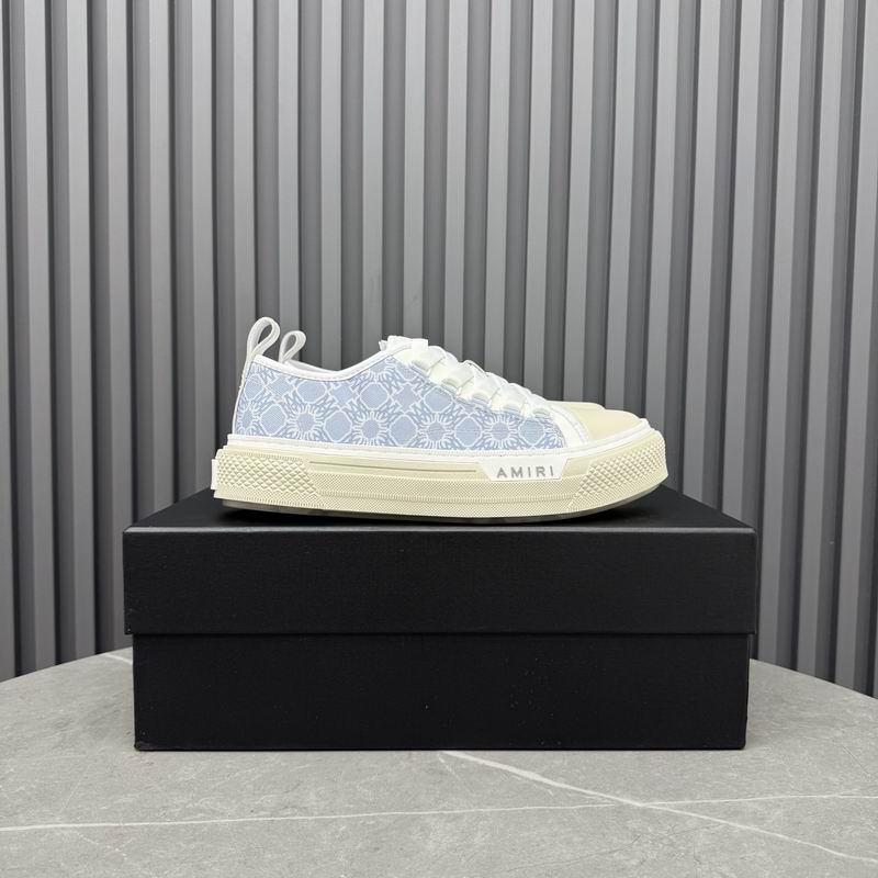 AMIRI Light Blue & White Patterned Low-Top Sneakers