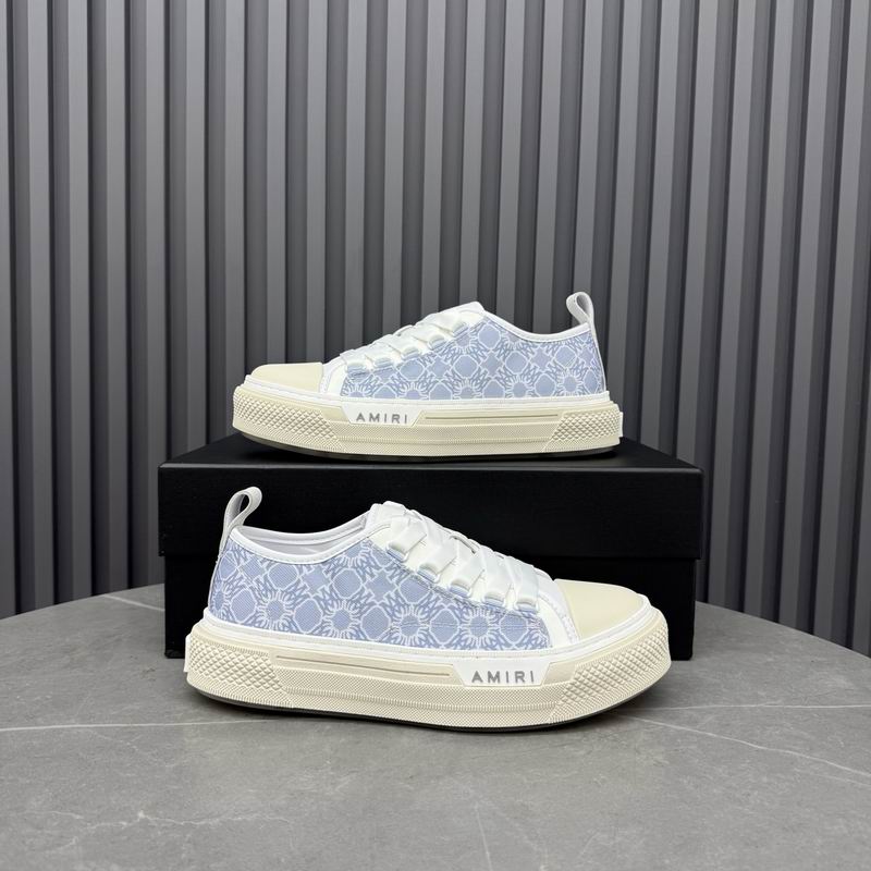 AMIRI Light Blue & White Patterned Low-Top Sneakers