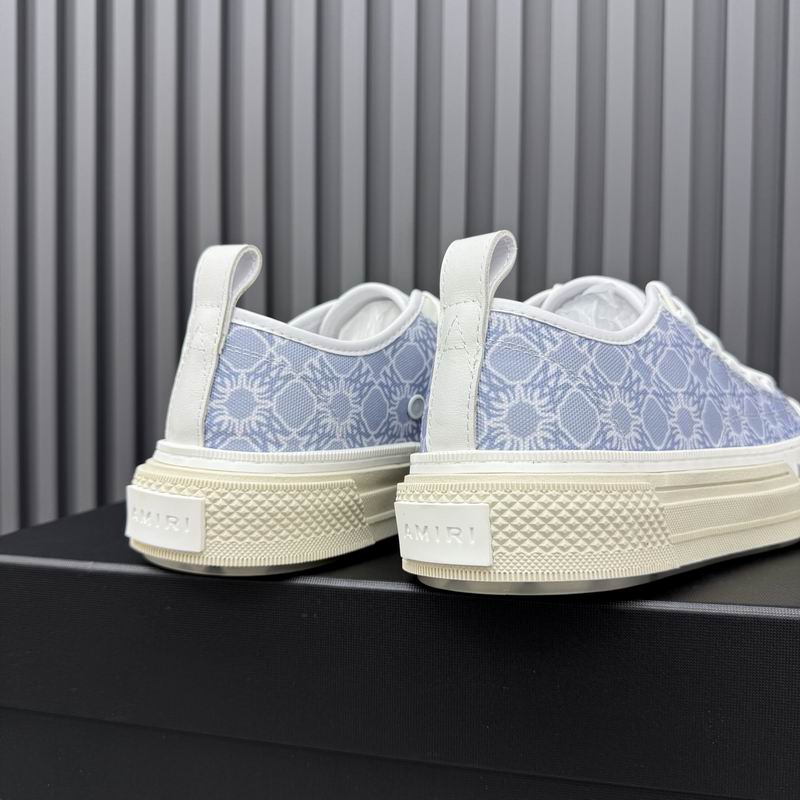 AMIRI Light Blue & White Patterned Low-Top Sneakers
