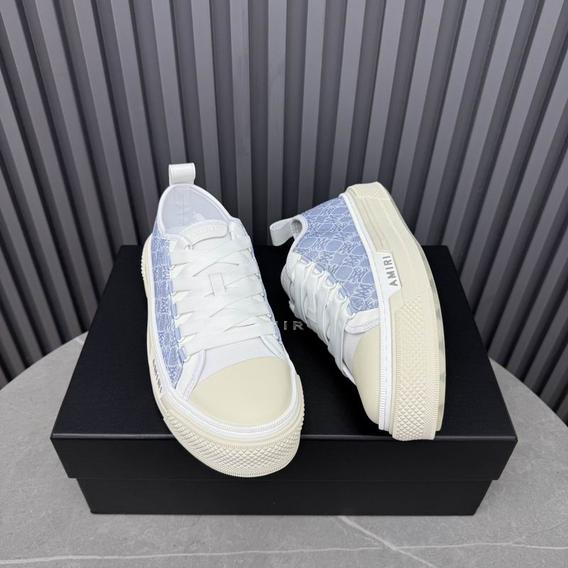 AMIRI Light Blue & White Patterned Low-Top Sneakers