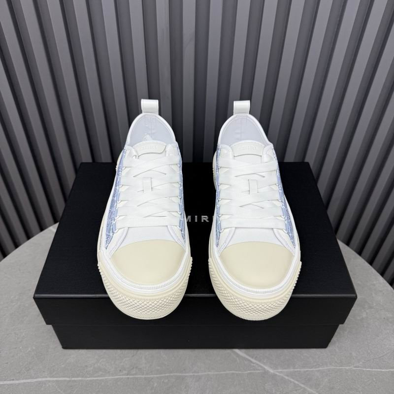 AMIRI Light Blue & White Patterned Low-Top Sneakers