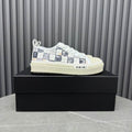 AMIRI White & Gray Checkered Low-Top Sneakers