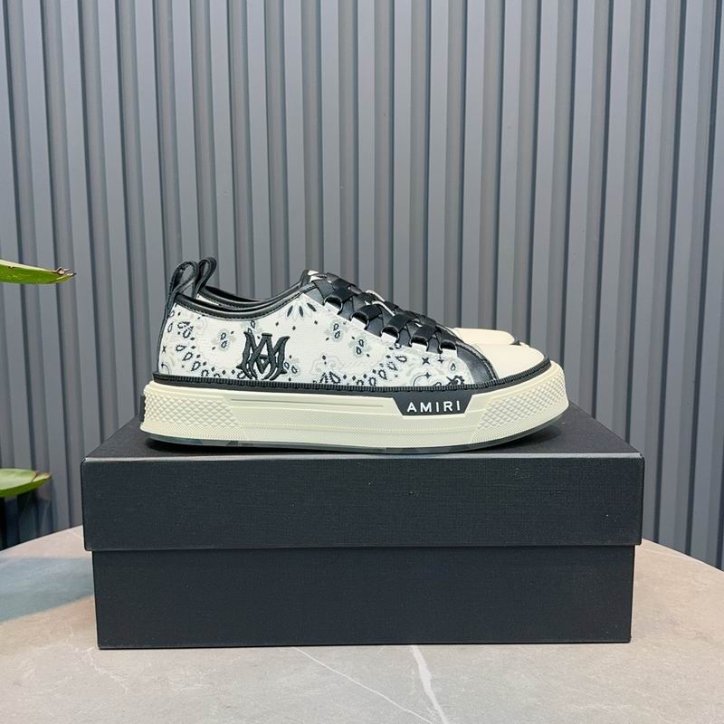 AMIRI White & Black Bandana-Print Low-Top Sneakers