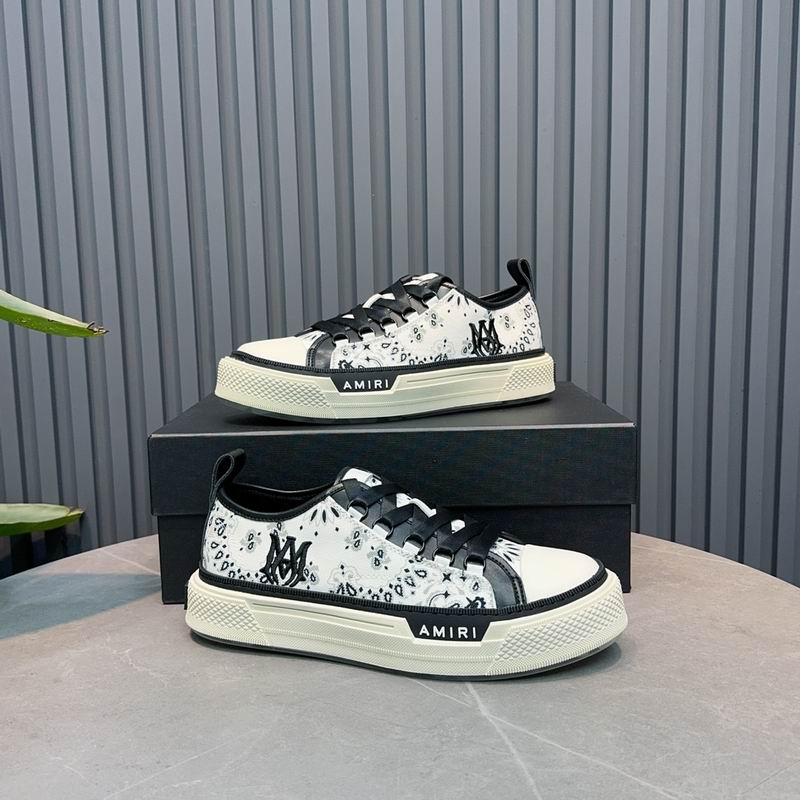 AMIRI White & Black Bandana-Print Low-Top Sneakers