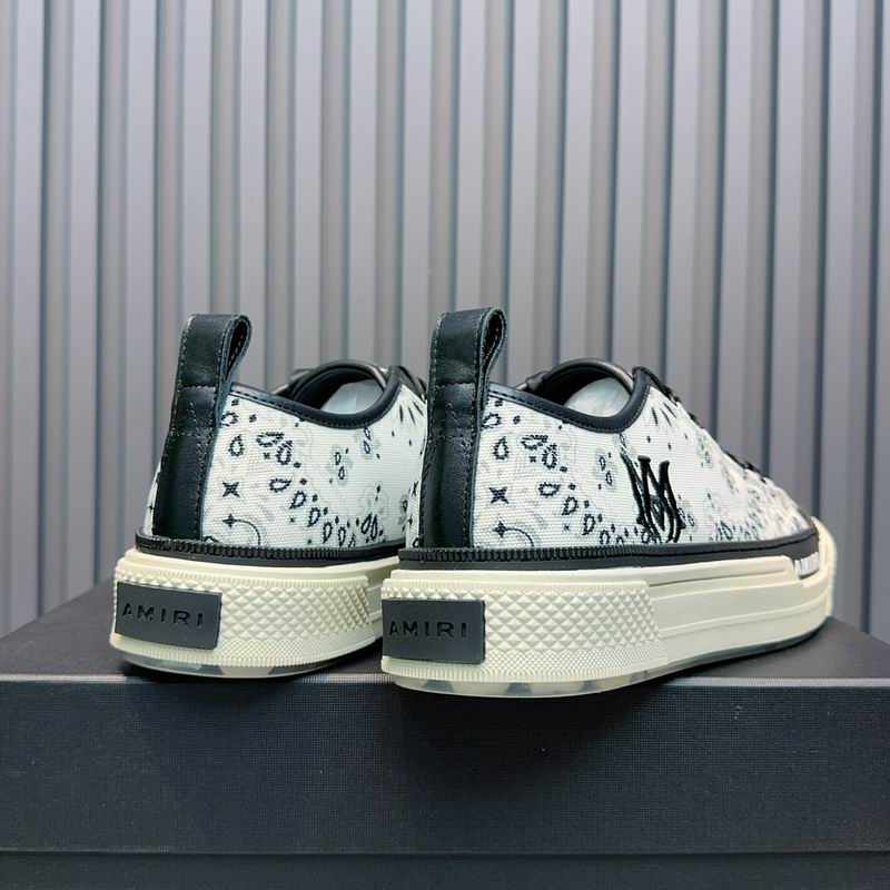 AMIRI White & Black Bandana-Print Low-Top Sneakers